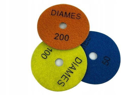 3 SZT DYSK POLERSKI SUCHO GRES 100 #50 #100 #200 DIAMES SZLIFOWANIE GRESU na Arena.pl