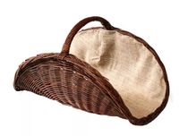 KOSZ DREWNO WIKLINOWY PRZCIEMNIONY Z LNIANĄ WYŚCIÓŁKĄ