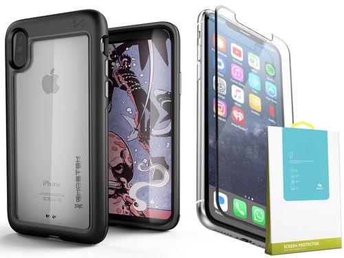 ETUI IPHONE X GHOSTEK ATOMIC SLIM + SZKŁO 3D BENKS na Arena.pl