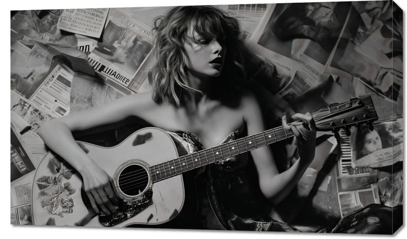 Obraz 100x60cm Młoda Gitarzystka zdjęcie 1