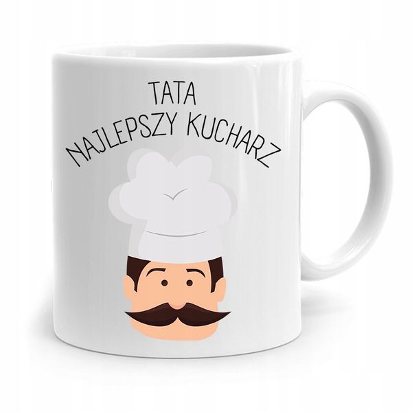Kubek Na Dzień Ojca Dla Taty Najlepszy Kucharz Z Nadrukiem Ze Zdjęciem zdjęcie 1