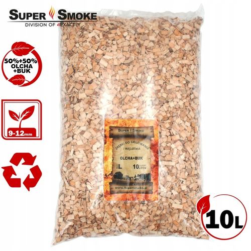 Zrębki Wędzarnicze Super Smoke OLCHA+BUK KL-10 (9-12mm) Large 10 na Arena.pl