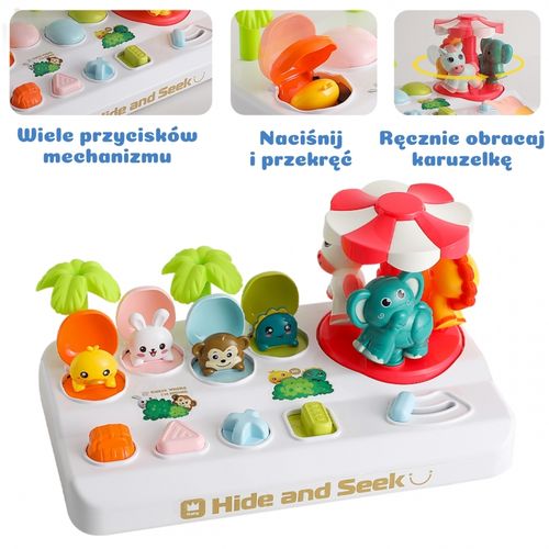 WOOPIE BABY Wyskakujące Zwierzątka Pop Up Karuzela Zabawka Interaktywna na Arena.pl