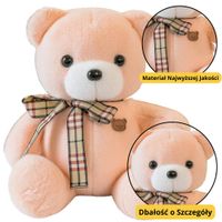 DLA NAJMŁODSZYCH PLUSZOWA MASKOTKA  MIŚ Z KOKARDKĄ