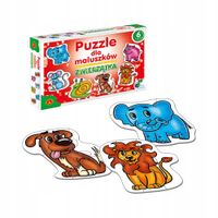 Układanka PUZZLE Kolorowe Zestaw ZWIERZĘTA Do Układania KREATYWNA Zabawa