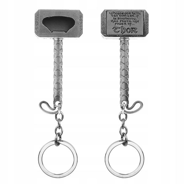 1 2371 Breloczek Młotek Thor 'a Asgard Srebrny Otwieracz zdjęcie 1