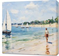 Obraz 70x70cm Życie na Brzegu