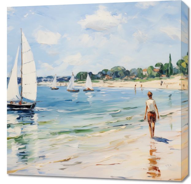 Obraz 70x70cm Życie na Brzegu zdjęcie 1