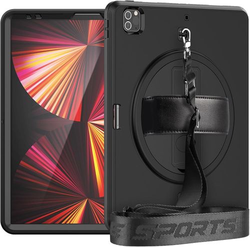 Etui do iPad 9/8/7 10.2" z Podstawką i Paskiem na Ramię Czarne na Arena.pl