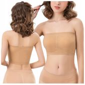 Biustonosz Bandeau Stanik bez Ramiączek Top Tuba Opaska Fitness M/L