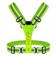 ODBLASKOWA KAMIZELKA LED DO BIEGANIA NA SPACER ROWER ZIELONA NA