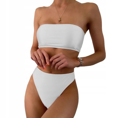 STRÓJ KĄPIELOWY DWUCZĘŚCIOWY SEXY BIKINI MAJTKI WYSOKI STAN OPASKA KOLORY M na Arena.pl