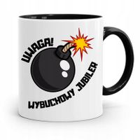 Dla Jubilera Kubek Czarny Wybuchowy Jubiler Z Nadrukiem Ze Zdjęciem