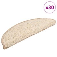 Maty na schody 30 szt. 56x17x3 cm Kremowe półokrągłe