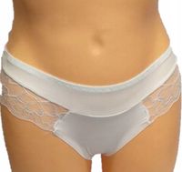 Figi Majtki Poliamidowe z koronką 2-szt Białe i Czarne Zestaw S