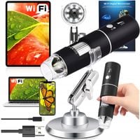 MIKROSKOP CYFROWY 1000x ZOOM 2MP 8 LED WIFI ANDROID iOS DO LUTOWANIA 360°
