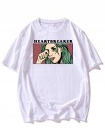 SHEIN BIAŁY MĘSKI T-SHIRT Z NADRUKIEM R.M N020053