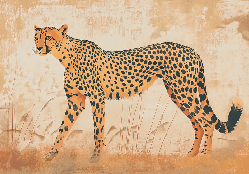 Plakat 100x70cm Gepard w Ruchu zdjęcie 1