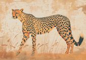 Plakat 100x70cm Gepard w Ruchu