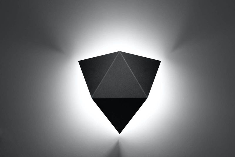 Kinkiet LAMPA ścienna SL.0421 geometryczna OPRAWA metalowa czarna zdjęcie 3
