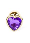 Plug-Jewellery Gold  Heart Plug- Purple