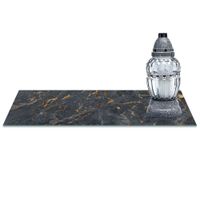 SZKLANA PODSTAWKA POD ZNICZE z dedykacją 60x20cm Marmur 378c
