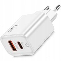 SZYBKA ŁADOWARKA SIECIOWA 2 x USB ZASILACZ KOSTKA 45W 4000mA