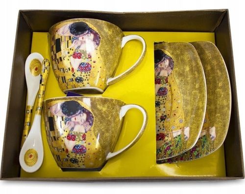 Filiżanka filiżanki kpl. 2 szt podstawka łyżeczka Klimt 250ml 110619 na Arena.pl