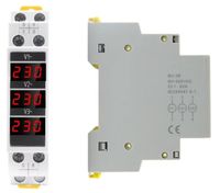 WOLTOMIERZ WSKAŹNIK NAPIĘCIA 3-FAZOWY DIN BV-3R 80 - 500V AC CYFROWY LCD