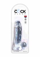 Dildo Z Jądrami I Przyssawką 18Cm Przezroczyste