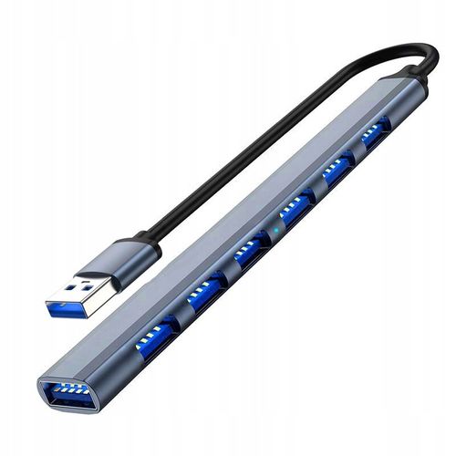 HUB USB 3.0 ROZDZIELACZ ROZGAŁĘŹNIK 7 PORTÓW 7X USB SLIM 7W1 AKTYWNY DRMZ na Arena.pl