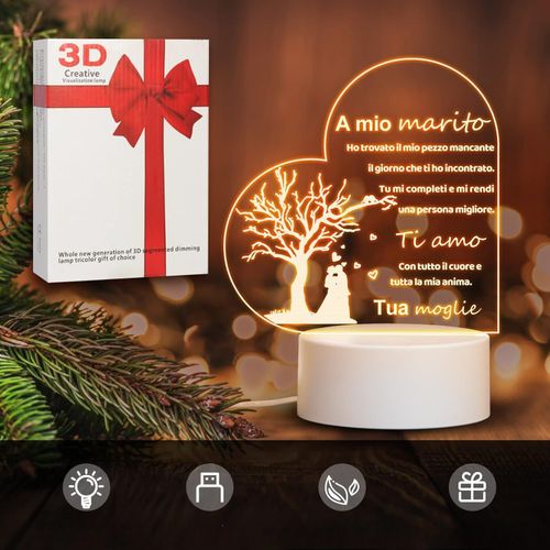 HooJtny Lampka LED dla Męża Biała na Arena.pl