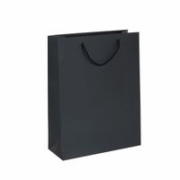 Torba papierowa 30 x 10 x 40cm, 10 szt. czarna premium AWIH