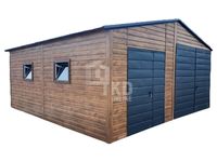 Garaż Blaszany 6x5,5 - 2x Brama - 2x okno drewnopodobny TKD97