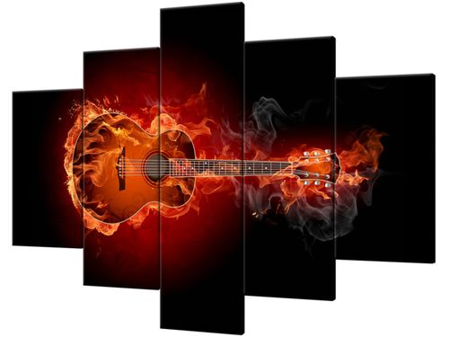 Obraz drukowany Płonąca gitara 150x105 5-el na Arena.pl