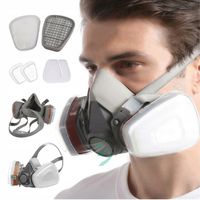 PROFESJONALNA MASKA OCHRONNA 6200 Z ZAWOREM WENTYLACYJNYM SZARA