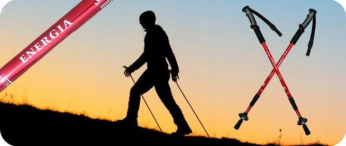 KIJKI DO NORDIC WALKING chodzenia kije trekkingowe MEGA WYGODNE zestaw 2szt na Arena.pl