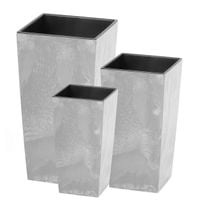 3x Doniczka wysoka DURS + wkład Zestaw Donica 3szt