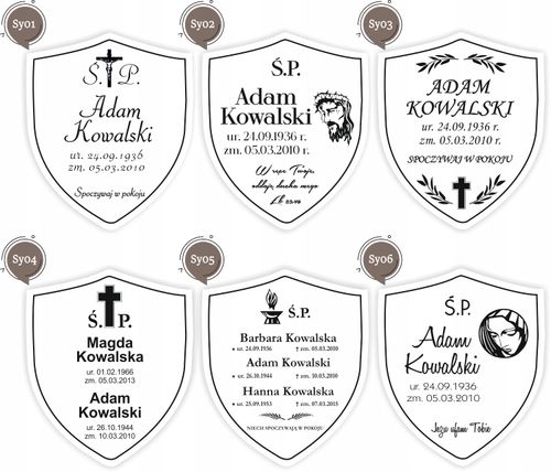 Tablica nagrobna tabliczka na KRZYŻ GRÓB ŚP na Arena.pl