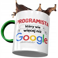 Kubek Dla Programisty Który Wie Więcej Niż Google Z Nadrukiem Ze Zdjęciem