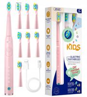 Soniczna szczoteczka Seago SG-2303 dzieci 3-12 lat, 8 końcówek, USB, różowa