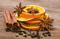 FOTOTAPETA kuchenna POMARAŃCZE PRZYPRAWY 260x180