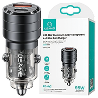 usams ład. sam. c36 usb+usb-c 95wfast charge czarny/black cc176cc01