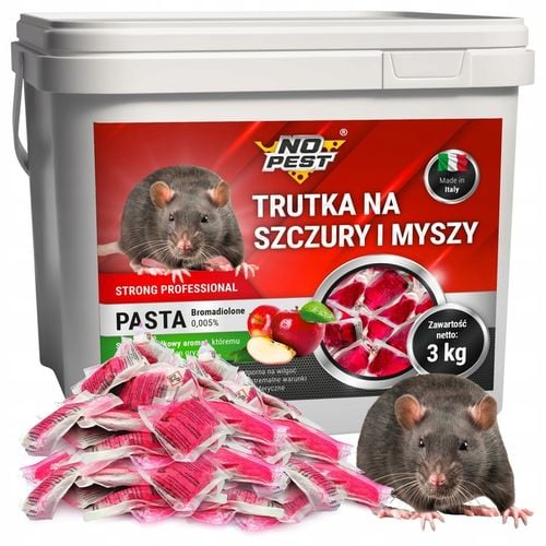 MOCNA SILNA TRUTKA NA SZCZURY MYSZY CZERWONA PASTA BROMADIOLONE NO na Arena.pl
