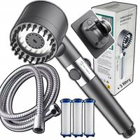 SŁUCHAWKA GŁOWICA PRYSZNICOWA OSZCZĘDNA Z FILTREM Z FUNKCJĄ MASAŻU 4 TRYBY