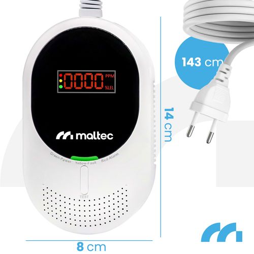 Czujnik Gazu Czadu LPG Alarm Detektor Tlenku Węgla CO Certyfikowany 2w1 LCD na Arena.pl