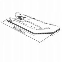 Pokrowiec plandeka na ponton transportowy 270g/m2 360-390cm granat