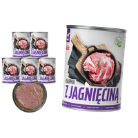 MOKRA KARMA DLA PSA TufTuf Puszka mielonka z jagnięciną ZESTAW 6x400g