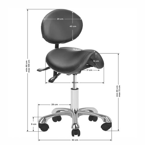 Taboret kosmetyczny 1025 czarny Giovanni na Arena.pl