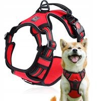 SZELKI BEZUCISKOWE typu GUARD dla psa ELITE M red